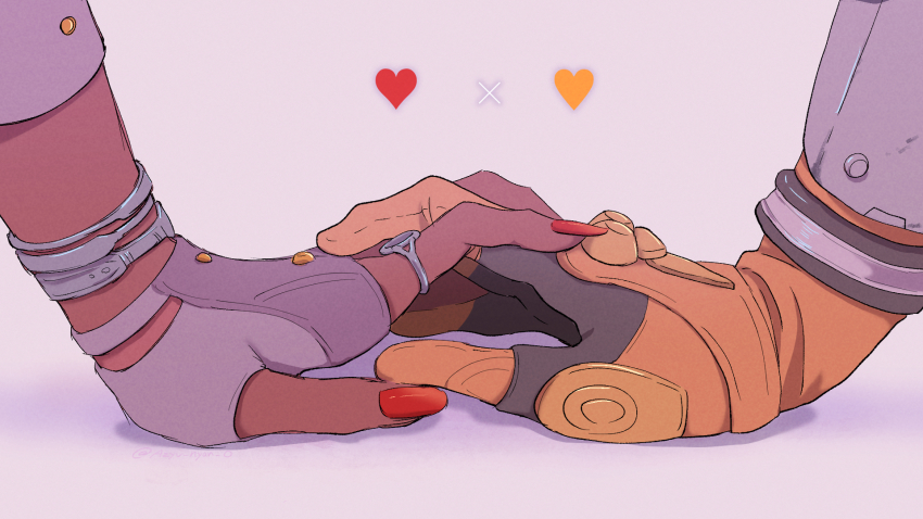 2girls, apex_legends, bracelet, dark-skinned_female, dark_skin, fingerless_gloves, gloves, grey_background