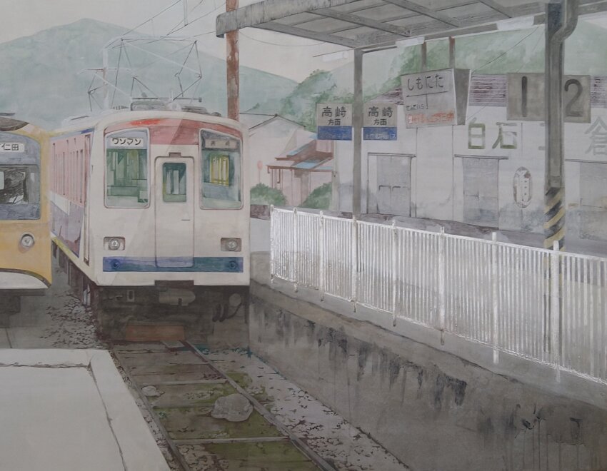 building, commentary_request, darumaaaane, day, gunma_prefecture, highres, house, multiple_unit_train