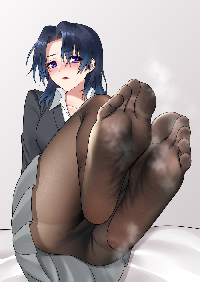 1girl, absurdres, blush, feet, highres, kamiya_ai, kawaii_dake_ja_nai_shikimori-san, long_hair