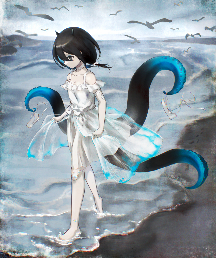 1girl, absurdres, alternate_costume, bandage_on_chest, bandage_on_knee, bandaged_arm, bandaged_neck, bandages