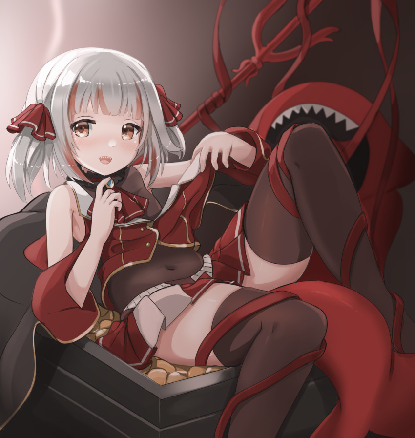 1girl, alternate_eye_color, ascot, black_choker, black_coat, black_hair, blunt_bangs, breasts