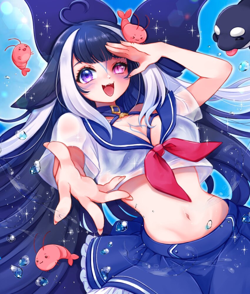 1girl, absurdres, ahoge, animal_ears, belt_collar, bikini, bikini_under_clothes, black_hair