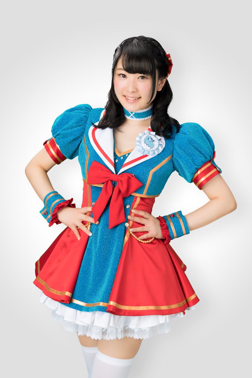 1girl, black_hair, dress, funato_yurie, highres, photo_(medium), purelymonster, socks, two-tone_dress, white_socks