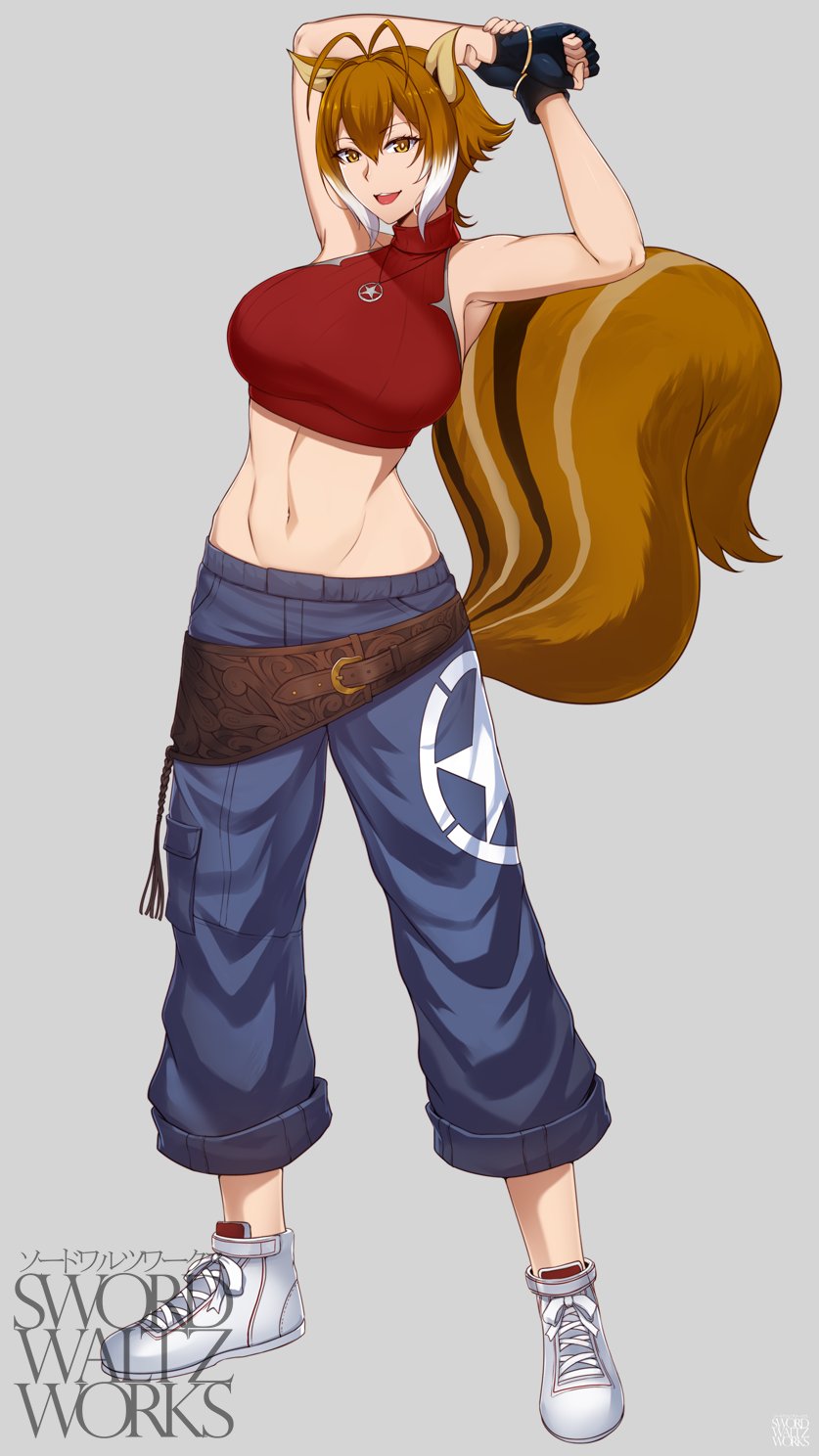 1girl, bare_shoulders, blazblue, blue_mary, blue_mary_(cosplay), breasts, brown_hair, cosplay