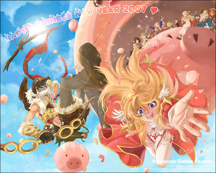 2007, 3girls, 6+boys, aircraft, alchemist_(ragnarok_online), archer_(ragnarok_online), armband, assassin_cross_(ragnarok_online)