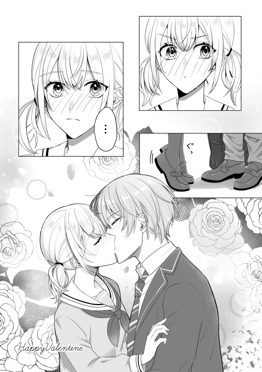 ..., 1boy, 1girl, absurdres, aoyagi_touya, azusawa_kohane, blazer, blush