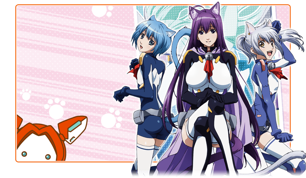 3girls, age_difference, ahoge, animal_ears, arm_up, ascot, asobi_ni_iku_yo!, ass