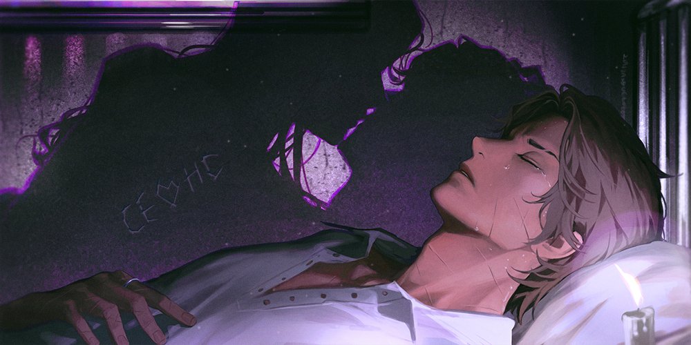 1boy, 1girl, blackbox_(blackbox9158), brown_hair, candle, catherine_earnshaw, collared_shirt, commentary