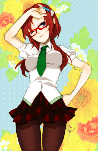 00s, 1girl, adjusting_hair, bad_id, bad_pixiv_id, breasts, brown_hair, evangelion:_2.0_you_can_(not)_advance