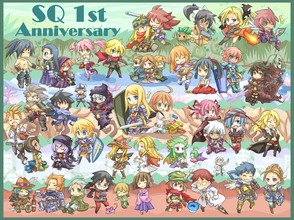 6+boys, 6+girls, alchemist_(sekaiju), alchemist_1_(sekaiju), alchemist_2_(sekaiju), alchemist_3_(sekaiju), alchemist_4_(sekaiju), anniversary, annotated, atlus, bard_(sekaiju), bard_1_(sekaiju), bard_2_(sekaiju), bard_3_(sekaiju), bard_4_(sekaiju), bushidou_(sekaiju), bushidou_1_(sekaiju), bushidou_2_(sekaiju), bushidou_3_(sekaiju), bushidou_4_(sekaiju), character_request, chibi, curse_maker, curse_maker_1, curse_maker_2, curse_maker_3, curse_maker_4, dark-skinned_female, dark_hunter, dark_hunter_(sekaiju), dark_hunter_1, dark_hunter_2, dark_hunter_3, dark_hunter_4, dark_skin, dr.kitazaki, etrian_odyssey, everyone, forest, kupala_(sekaiju), medic_(sekaiju), medic_1_(sekaiju), medic_2_(sekaiju), medic_3_(sekaiju), medic_4_(sekaiju), mouse_(animal), multiple_boys, multiple_girls, nature, paladin_(sekaiju), paladin_1_(sekaiju), paladin_2_(sekaiju), paladin_3_(sekaiju), paladin_4_(sekaiju), pote_(ptkan), ranger_(sekaiju), ranger_1_(sekaiju), ranger_2_(sekaiju), ranger_3_(sekaiju), ranger_4_(sekaiju), ren_(sekaiju), sakuya_(sekaiju), samurai, shilleka, slime_(creature), subaltern_quinn, swordsman_(sekaiju), swordsman_1_(sekaiju), swordsman_2_(sekaiju), swordsman_3_(sekaiju), swordsman_4_(sekaiju), tlachtga