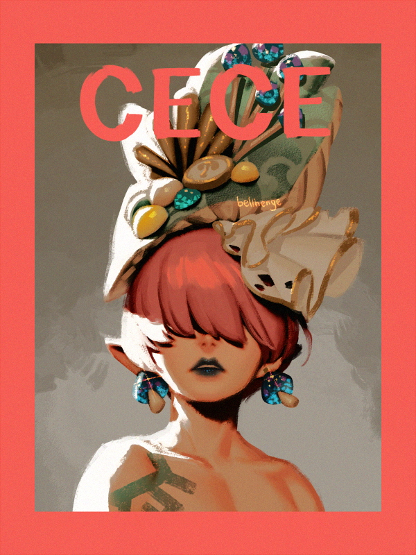 1boy, bellhenge, border, cece_hat_(zelda), earrings, hair_over_eyes, hat, jewelry