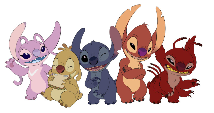 angel_(lilo_&amp;_stitch), blue_fur, experiment_627, flashthewolf, highres, leroy_(lilo_and_stitch), lilo_&amp;_stitch, no_humans