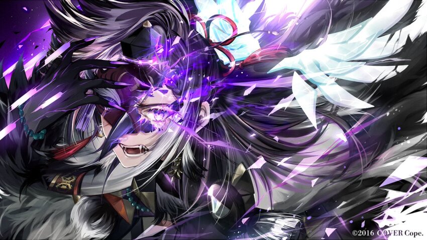 1boy, banzoin_hakka, banzoin_hakka_(1st_costume), bead_bracelet, beads, black_shirt, black_skin, bracelet