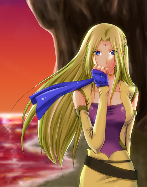 1990s_(style), 1girl, ajapa0621, bandana, beach, blonde_hair, blue_eyes, breasts