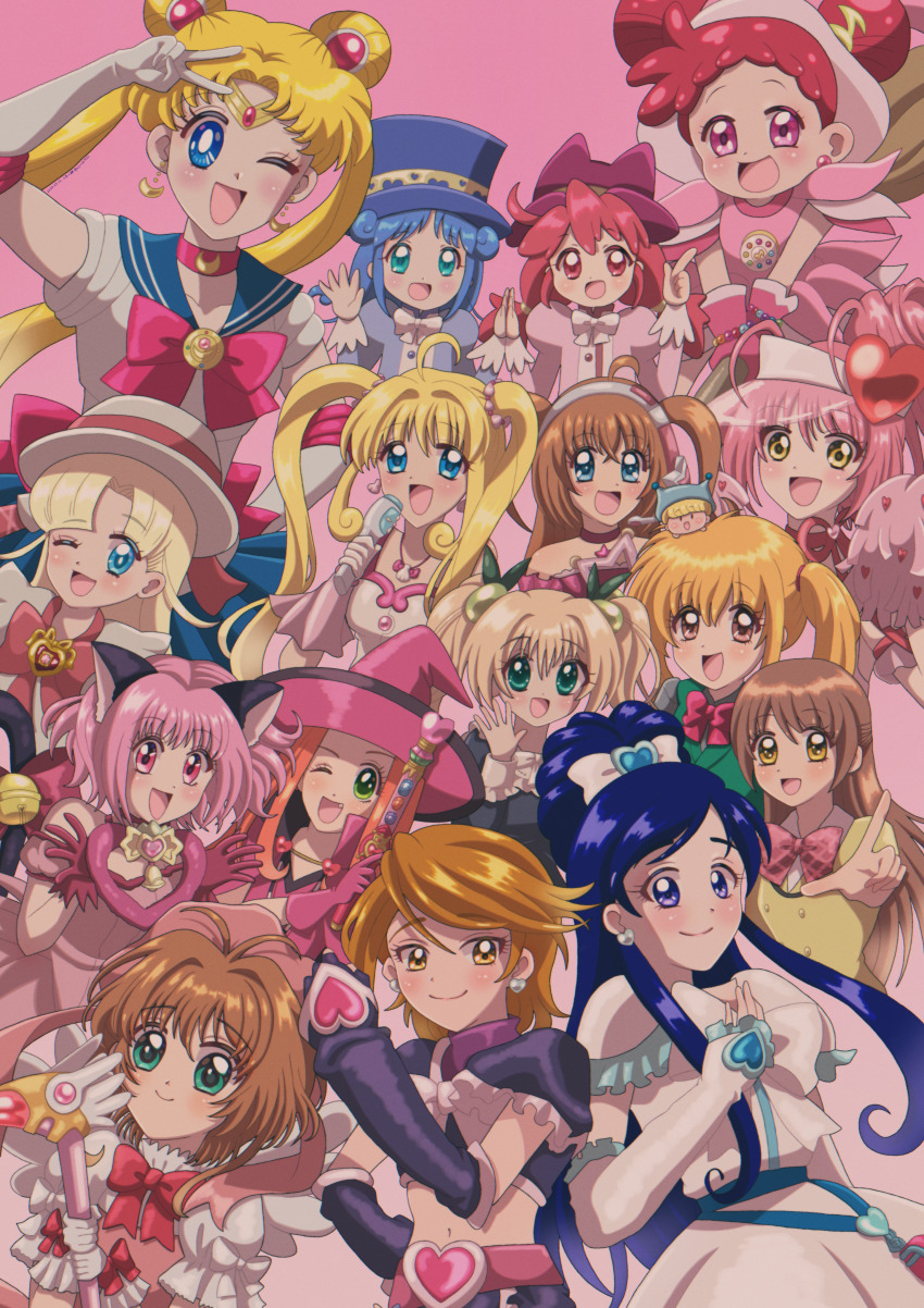 6+girls, absurdres, ashita_no_nadja, bishoujo_senshi_sailor_moon, bishoujo_senshi_sailor_moon_(first_season), cardcaptor_sakura, crossover, everyone