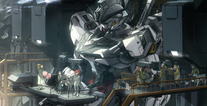 6+boys, 6+girls, absurdres, aliya_mahvash, belmeria_winston, bird, blue_hair, brown_hair