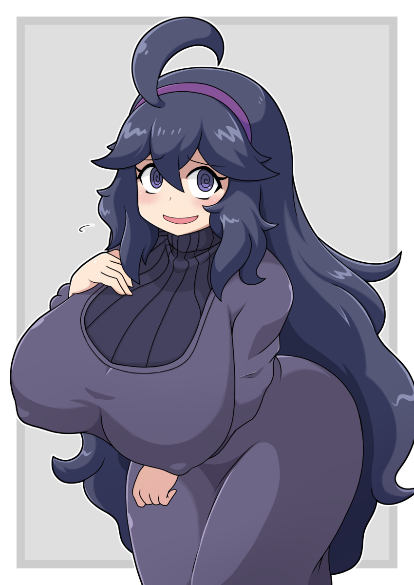 1girl, alternate_breast_size, berun_(zakeruga1zakeru), breasts, hex_maniac_(pokemon), hex_maniac_(pokemon_xy), highres, large_breasts, nintendo, pokemon, pokemon_x_and_y, purple_eyes, simple_background, solo, white_background