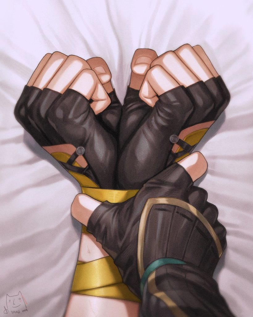 2boys, 777yangwa, black_gloves, caelus_(honkai:_star_rail), close-up, dan_heng_(honkai:_star_rail), fingerless_gloves, gloves, hand_focus, honkai:_star_rail, honkai_(series), multiple_boys, trailblazer_(honkai:_star_rail), yaoi, yellow_trim