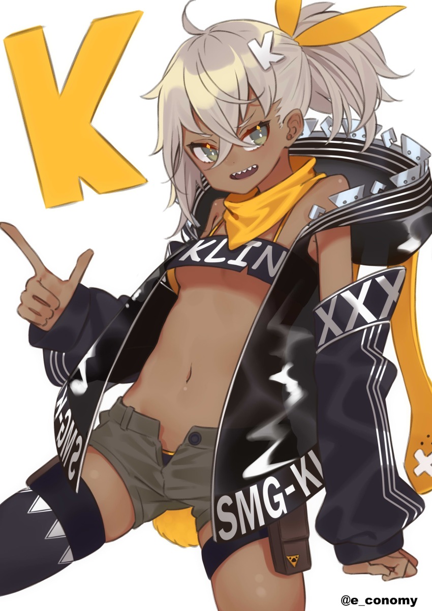 1girl, absurdres, ahoge, animal_ears, bandana, bandana_around_neck, bandeau, black_bandeau