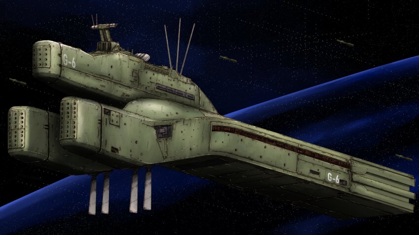 absurdres, free_planets_alliance, ginga_eiyuu_densetsu, hatakaze171, highres, iserlohn_fortress, military_vehicle, no_humans