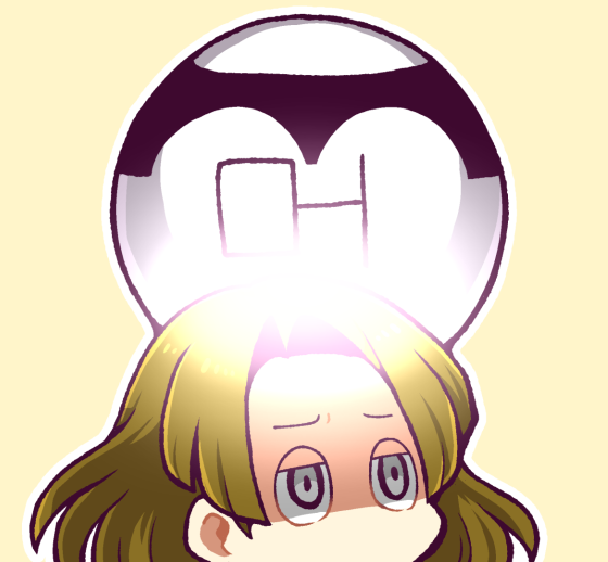 1girl, blonde_hair, commentary_request, employee_(project_moon), grey_eyes, half-closed_eyes, hatake_shimeji, korean_text