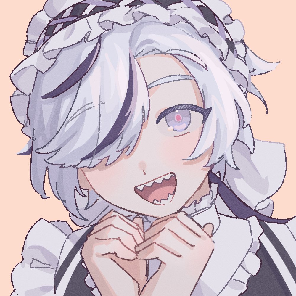 1boy, black_hair, blade_(lovable_enforcer)_(nu_carnival), blade_(nu_carnival), crossdressing, crossdressing_(mtf), grey_eyes, hair_over_eyes