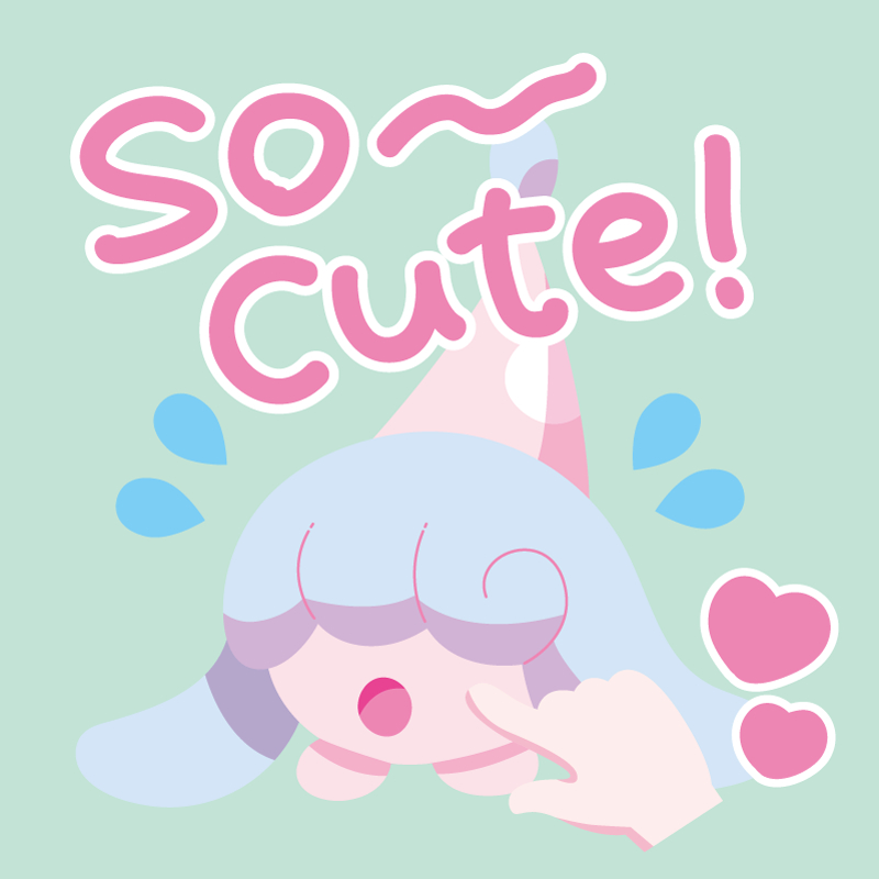 blue_background, blue_hair, cheek_poking, disembodied_hand, english_text, flat_color, flying_sweatdrops, gen_8_pokemon