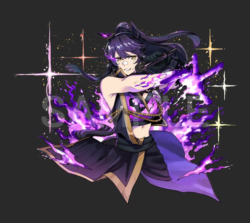 1girl, absurdres, akaya_shiki, animal_ears, bare_shoulders, black_background, black_dress, black_hair