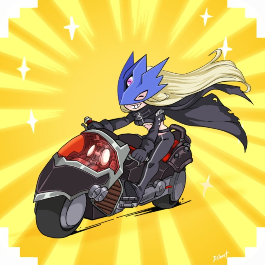 1girl, beelstarmon, behemoth_(digimon), belt, breasts, digimon, digimon_(creature), female_focus