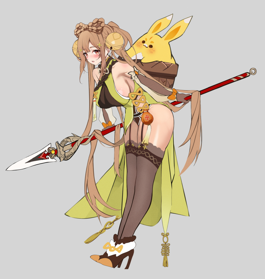 1girl, absurdres, aged_up, backpack_basket, basket, bell, blush, braid