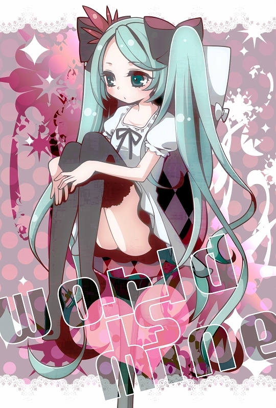 1girl, aqua_eyes, aqua_hair, bad_id, bad_pixiv_id, dress, female_focus, hatsune_miku