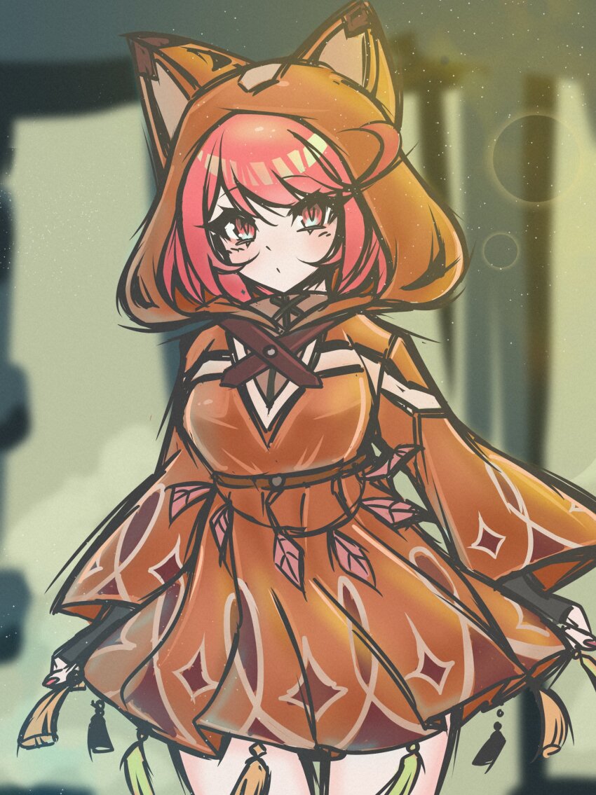 1girl, absurdres, highres, hood, hoodie, pyra_(xenoblade), red_eyes, red_hair