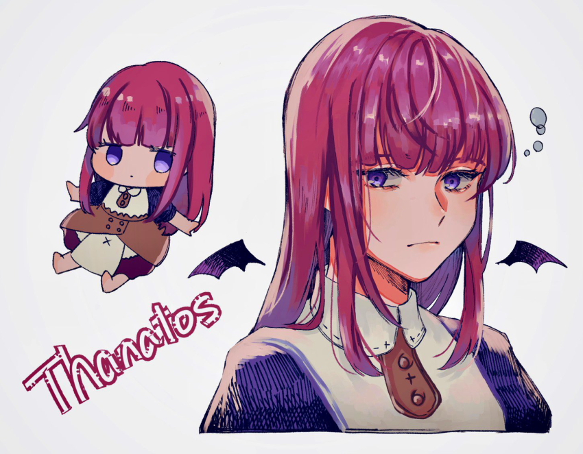 1girl, blush_stickers, collared_dress, dress, expressionless, long_hair, multiple_views, puffy_short_sleeves