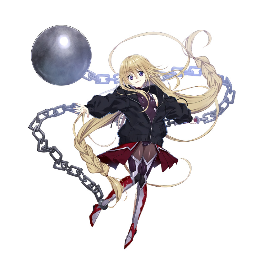 1girl, action_taimanin, akashiro_boushi, blonde_hair, blue_eyes, blue_fire, breasts, chain