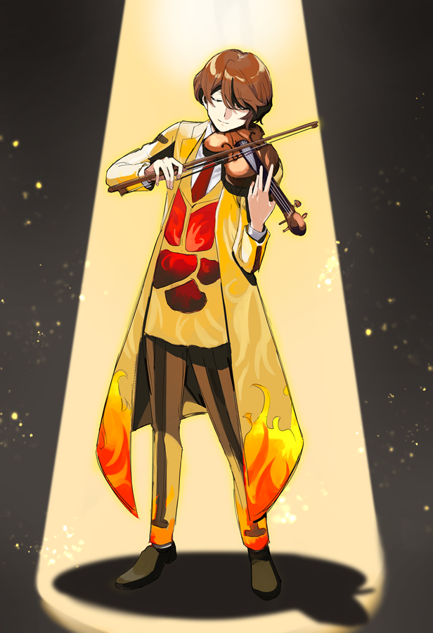 1boy, brown_hair, closed_eyes, closed_mouth, coat, commentary_request, e.g.o_(project_moon), employee_(project_moon)