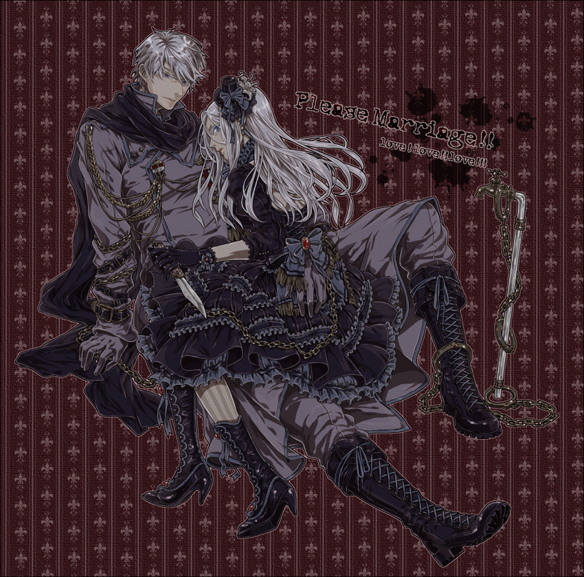 1boy, 1girl, aiguillette, axis_powers_hetalia, azuma_yuuhi, bad_id, bad_pixiv_id, belarus_(hetalia)