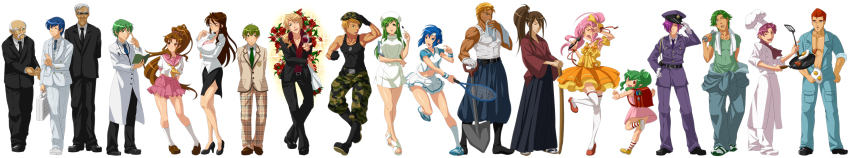6+boys, 6+girls, absurdres, bodyguard, breasts, catria_(fire_emblem), chef, doctor