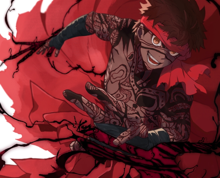 1boy, angra_mainyu_(fate), commentary_request, dark-skinned_male, dark_skin, fate/grand_order, fate/hollow_ataraxia, fate_(series)