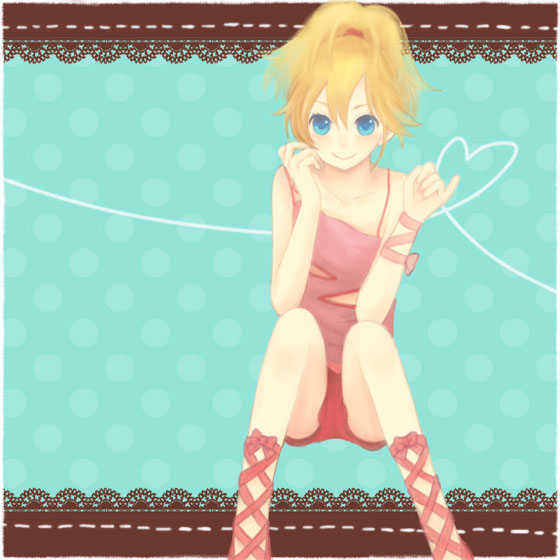 blonde_hair, blue_eyes, elle_vianno, female_focus, gundam, gundam_zz, shorts, smile