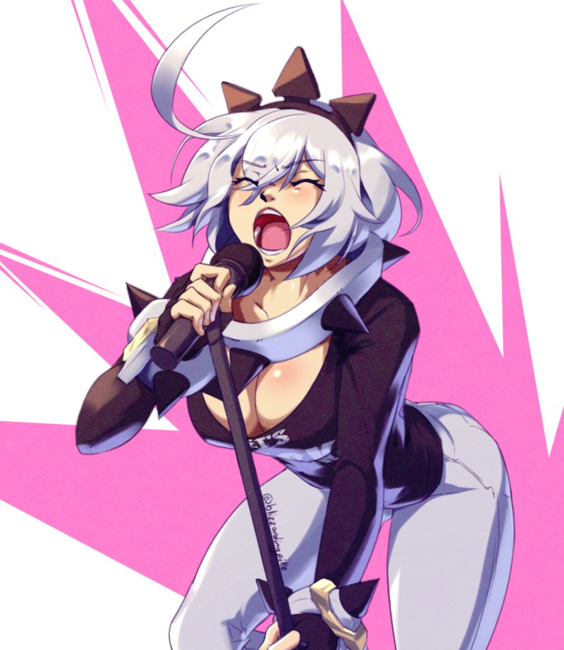 1girl, ahoge, alternate_costume, blizzardingpike, bracelet, breasts, cleavage_cutout, clothing_cutout