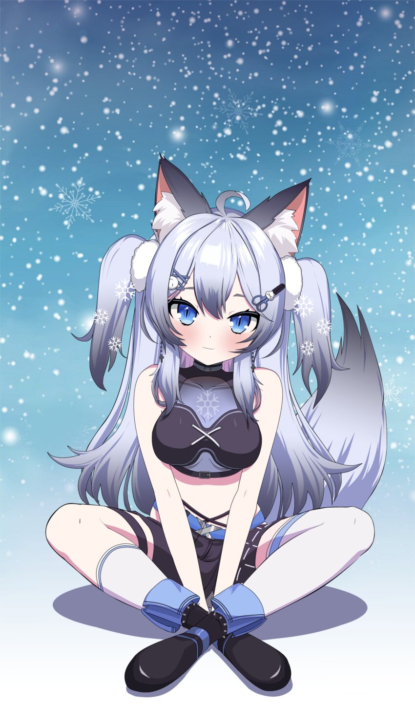 1girl, absurdres, ahoge, animal_ear_fluff, animal_ears, bare_arms, bare_shoulders, belt