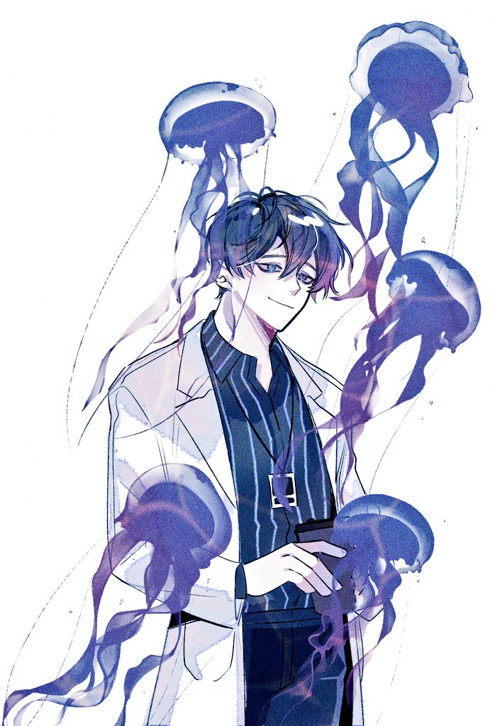 1boy, black_hair, black_shirt, closed_mouth, commentary_request, cup, disposable_coffee_cup, disposable_cup