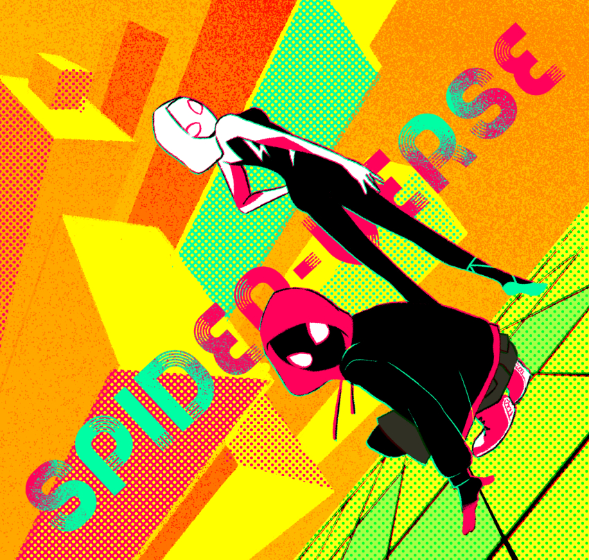 1boy, 1girl, black_bodysuit, black_jacket, black_pants, bodysuit, copyright_name, highres