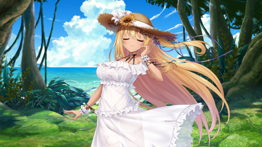 1girl, closed_eyes, dark-skinned_female, dark_skin, dmm, minashigo_x, see-through_clothes