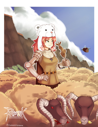 1girl, :t, armor, bear_hat, blue_sky, breastplate, brown_cape, cape