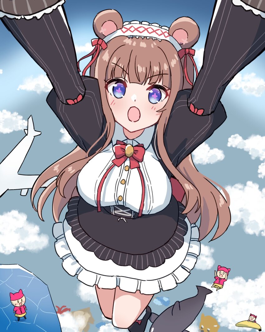 +_+, .live, 000_(jicasoe), 1girl, :d, :o, absurdres, aircraft