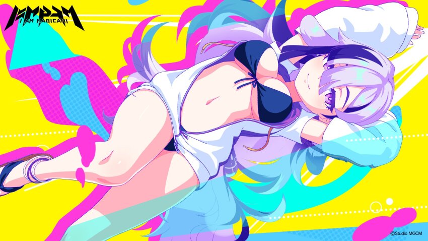 1girl, acedia_(magicami), artist_request, breasts, detached_sleeves, highres, large_breasts, long_hair