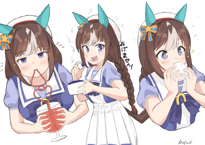 +_+, 1girl, absurdres, agemasen!_(meme), animal_ears, artist_name, banpunsik, beret