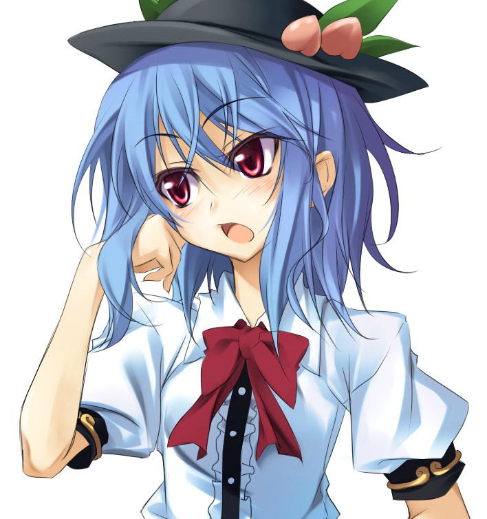 1girl, alternate_hair_length_(shorter), alternate_hairstyle, bad_id, bad_pixiv_id, blue_hair, female_focus, food