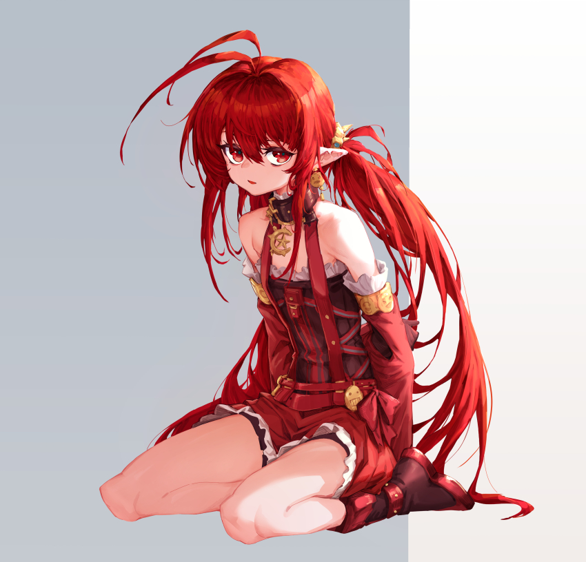 1girl, absurdres, antenna_hair, battle_mage_(dungeon_and_fighter), detached_sleeves, dungeon_and_fighter, female_mage_(dungeon_and_fighter), full_body